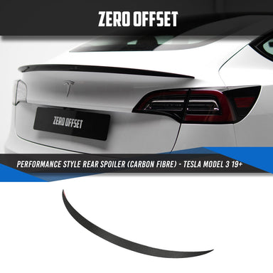 Zero Offset  Performance Style Rear Spoiler (Carbon Fibre) - Tesla Model 3 19+ - MODE Auto Concepts
