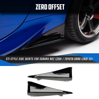 Zero Offset  STI Style Side Skirts for Subaru BRZ (ZD8) / Toyota GR86 (ZN8) 22+ - MODE Auto Concepts