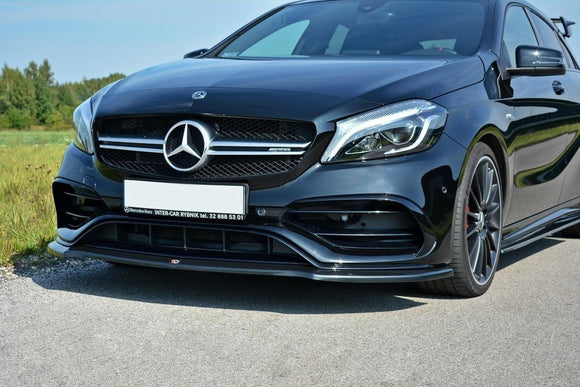Maxton Design Front Splitter V.1 Mercedes A45 W176 AMG Facelift Front Lip - MODE Auto Concepts