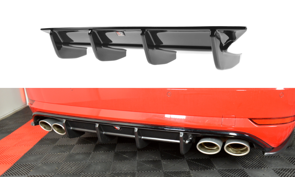 Maxton Design Rear Diffuser Valance VW Golf Mk7.5 R Wagon (Facelift ...