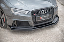 Maxton Design Racing Durability Front Splitter + Flaps RS3 8VA Sportback Front Lip - MODE Auto Concepts