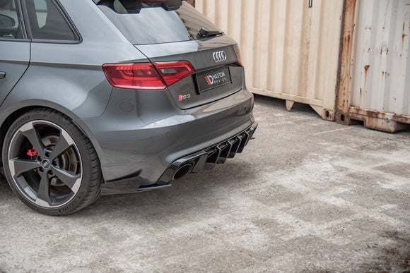 Maxton Design Racing Durability Rear Side Splitters + Rear Flaps Audi RS3 8VA Sportback - MODE Auto Concepts