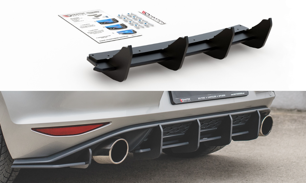 Maxton Design Racing Durability Rear Diffuser V1 VW Golf MK7 GTI | MODE ...