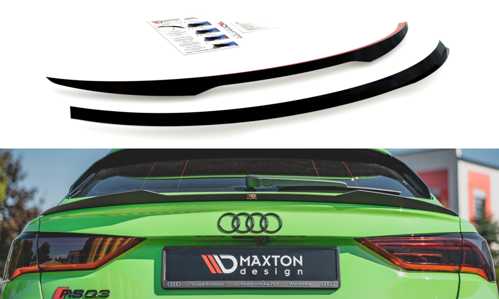 Maxton Design Rear Spoiler Cap for Audi RSQ3 & Q3 S-Line Sportback