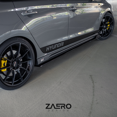 Zaero Designs  EVO-1 - Side Splitter/Skirts for Hyundai i30N Hatch/Fastback - MODE Auto Concepts
