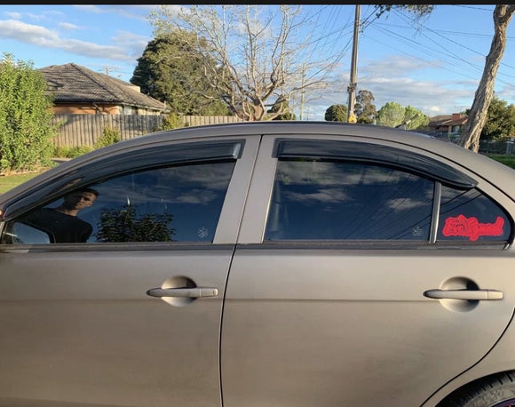 ABW Window Visors | Weather Shields suit 2008 - 2017 Mitsubishi Lancer CJ Ralliart Evo X - MODE Auto Concepts