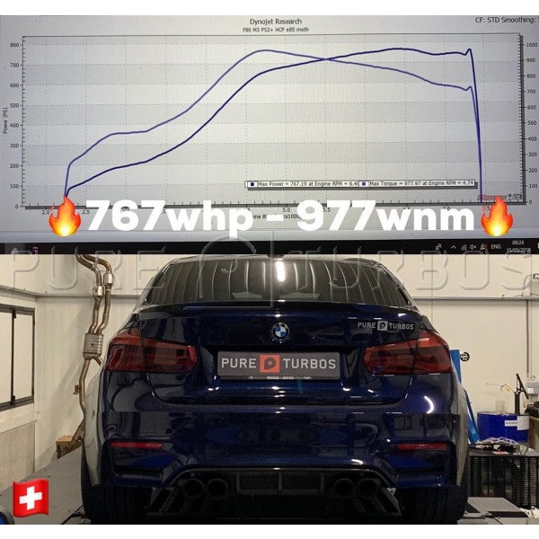 Pure Turbos Stage 2+ Turbo Upgrade suit BMW M3/M4 (F80/F82) M2 Competition (F87) S55 - MODE Auto Concepts