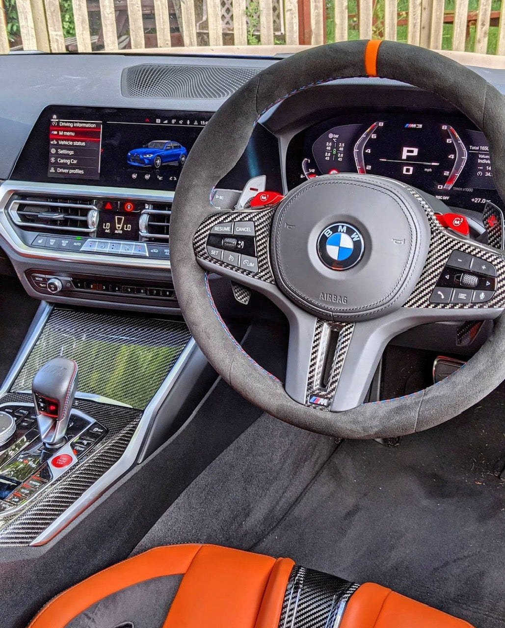 MODE Custom Alcantara Steering Wheel Cover for BMW M3 G80 M4 G82 F90 M5 F95  X5M F96 X6M