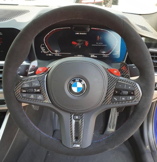 Alcantara Steering Wheel Cover for BMW M3 G80 M4 G82 F90 M5 F95