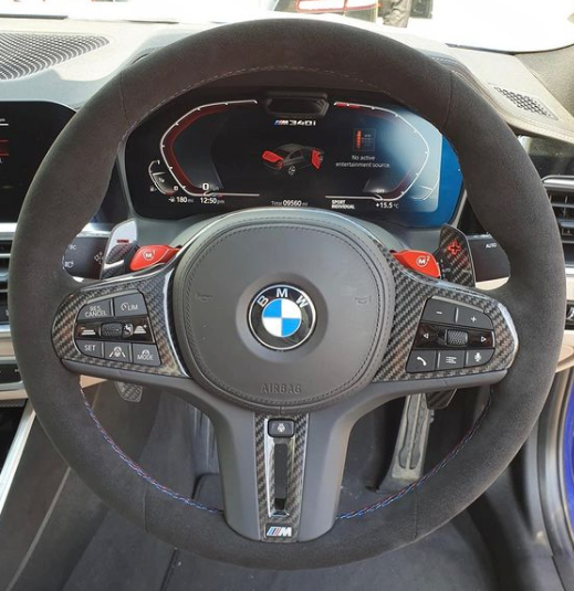 Housse de volant en daim personnalisée MODE pour BMW M3 G80 M4 G82 F90 M5  F95 X5M F96 X6M