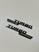 Exon Gloss Black AMG Turbo Side Fender Badge Emblem suit Mercedes Benz A45 AMG - MODE Auto Concepts