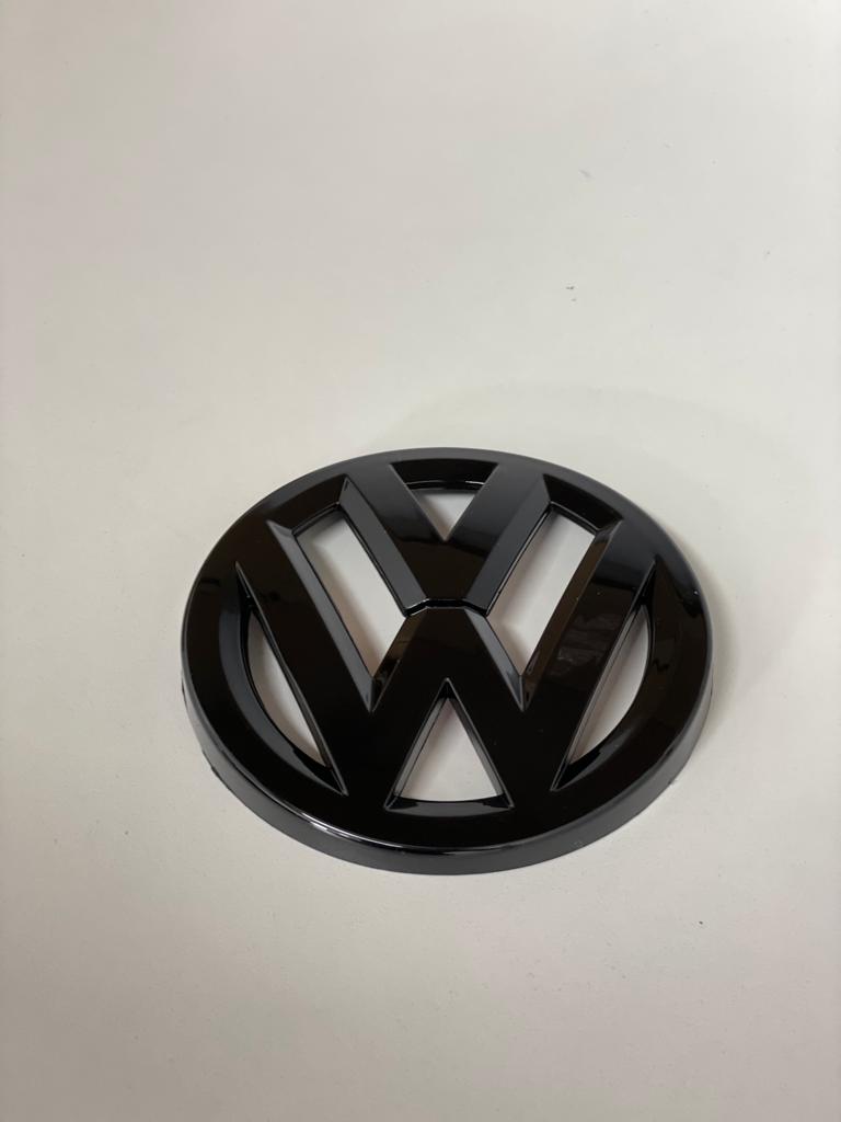 Exon Gloss Black VW Grille & Trunk Badge Emblem Overlay Combo for