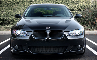Exon BMW Style Stealth Black / Black Hood Badge Emblem for BMW E-Series 1M E82 M3 E90 E92 M5 E60 M6 E63 & 1 3 5 6 7 Series E88 E91 E61 E64 E65 - MODE Auto Concepts