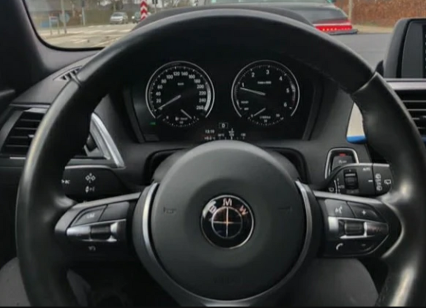 Exon BMW Style Stealth Black / Black Steering Wheel Badge Emblem