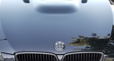 Exon BMW Style Stealth Black / Black Hood Badge Emblem for BMW E-Series 1M E82 M3 E90 E92 M5 E60 M6 E63 & 1 3 5 6 7 Series E88 E91 E61 E64 E65 - MODE Auto Concepts