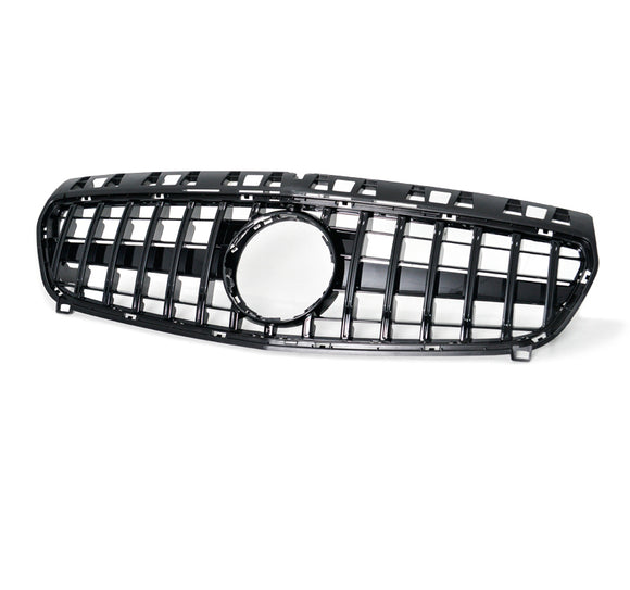 Exon Gloss Black GT Style Panamericana Grille for Mercedes Benz A-Class & A45 AMG W176 Pre-Facelift - MODE Auto Concepts