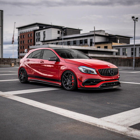 Exon Gloss Black GT Style Panamericana Grille for Mercedes Benz A-Class & A45 AMG W176 Facelift - MODE Auto Concepts