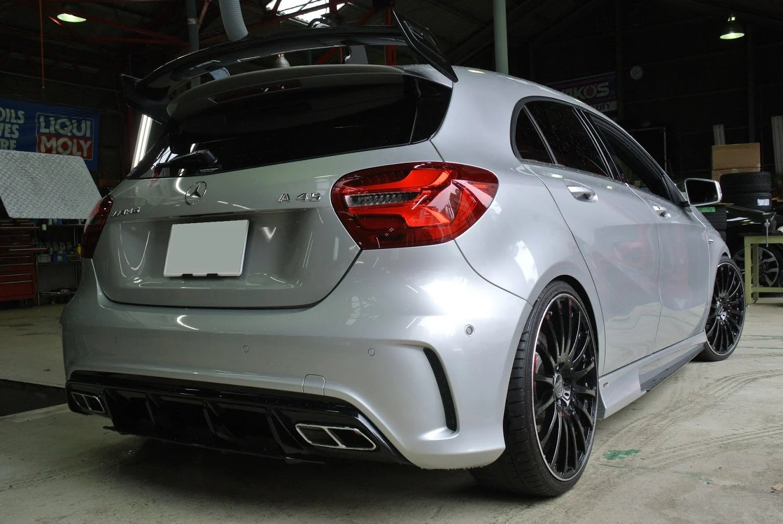 Exon Gloss Black Rear Diffuser Kit A45 AMG Style for Mercedes Benz A200 A250 Sport W176 (2013-2018) - MODE Auto Concepts