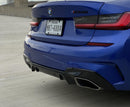 Exon Gloss Black M Performance Style Rear Diffuser w. Large Dual Outlet suit BMW 3-Series G20/G21 M-Sport - MODE Auto Concepts