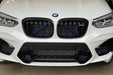 Exon Front Grille V-Brace Trim Cover Blue suits BMW G-Series X3 X3M G01 / X4 X4M G02 / X5 X5M G05 / X6 X6M G06 / X7 G07 & M5 F90 / 5 Series G30 - MODE Auto Concepts