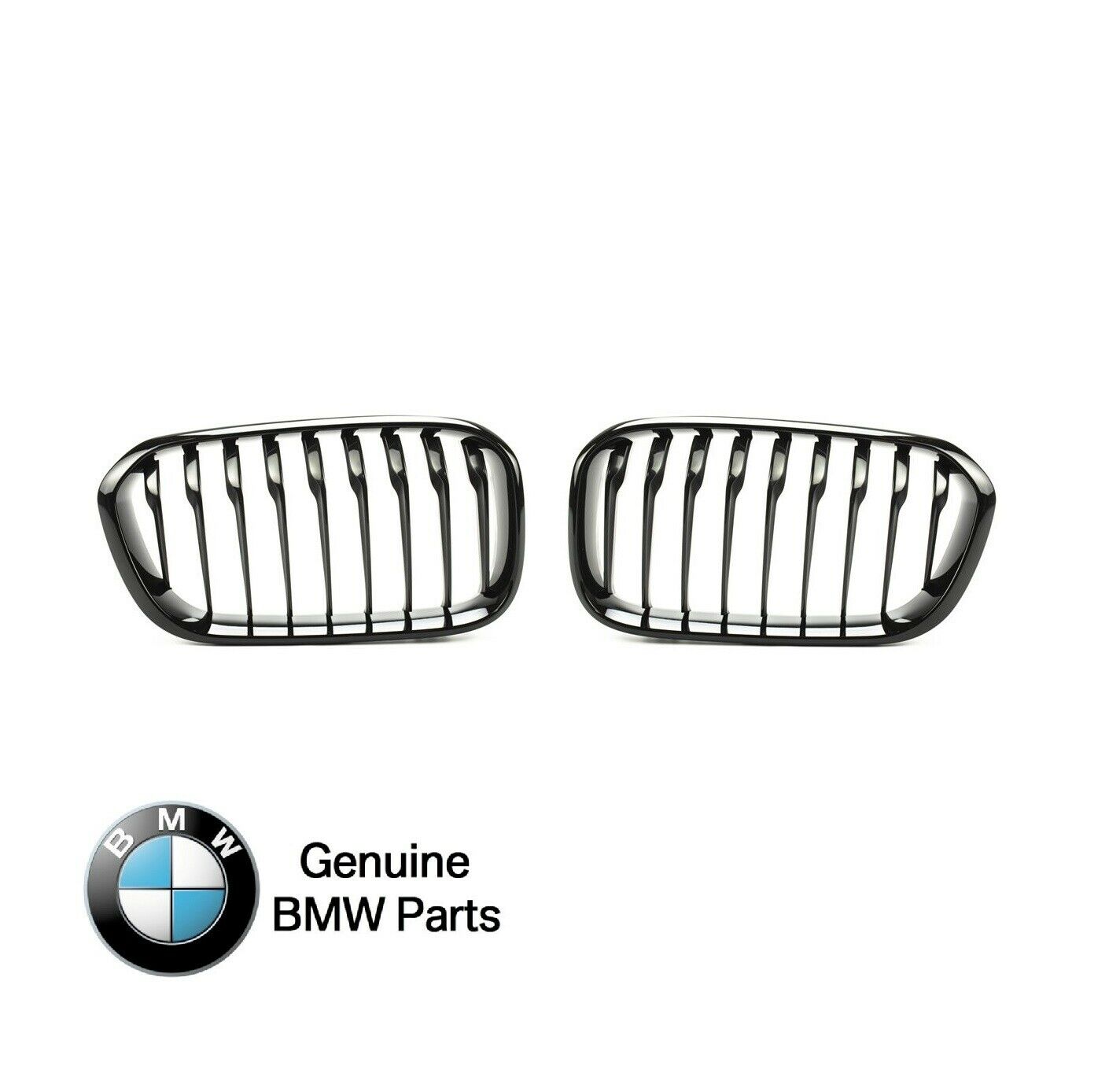 Genuine BMW Competition Gloss Black Kidney Grilles suits 1 Series & M135i LCI M140i F20 - MODE Auto Concepts