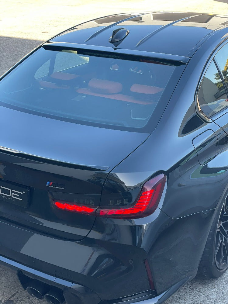 Spoiler Coffre Arrière Noir Brillant ABS Pour BMW G20 Série 3 (2019-2020) 320i 320D - Style M, Installation Adhésive - 8