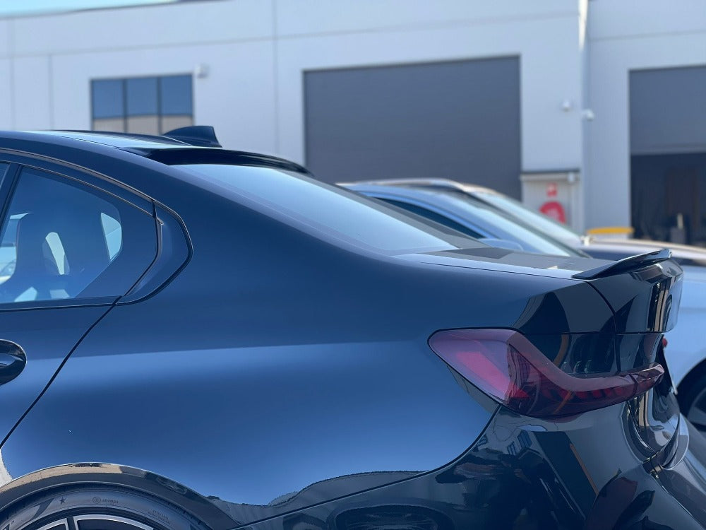 Spoiler Coffre Arrière Noir Brillant ABS Pour BMW G20 Série 3 (2019-2020) 320i 320D - Style M, Installation Adhésive - 4