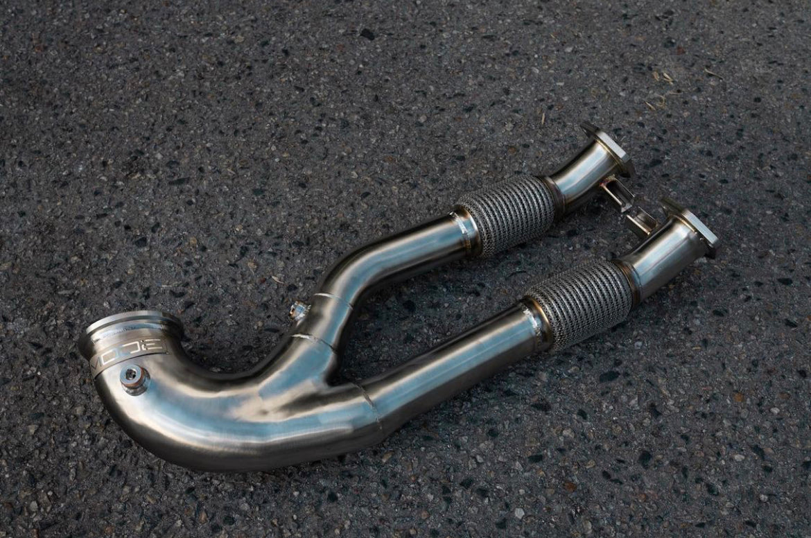 MODE Design Performance Decatted/Catless Downpipe suits Audi RS3 8V FL (Non-OPF) - MODE Auto Concepts