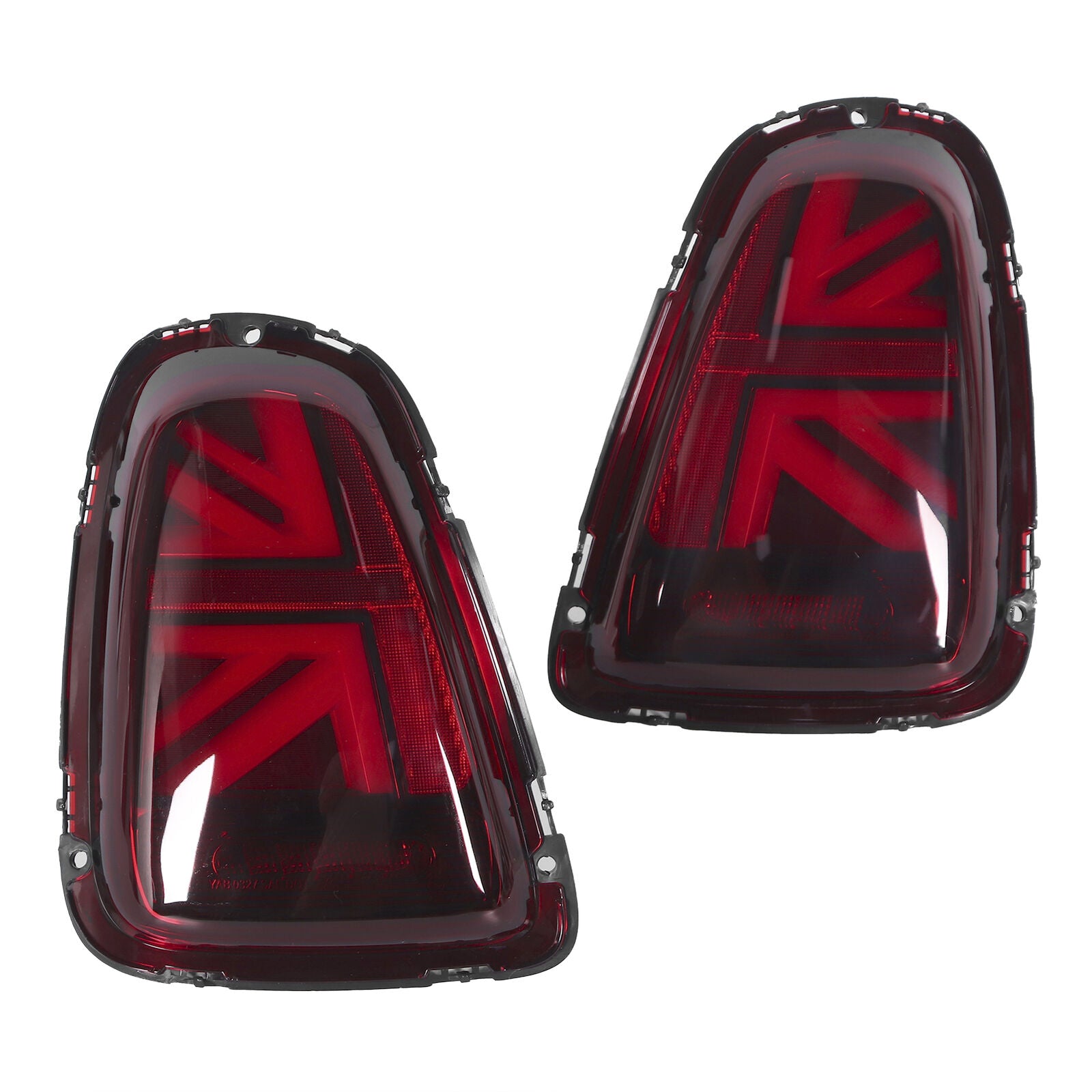 Luminosa Union Jack Style LED Tail Light Red w. Black Trim for MINI ...