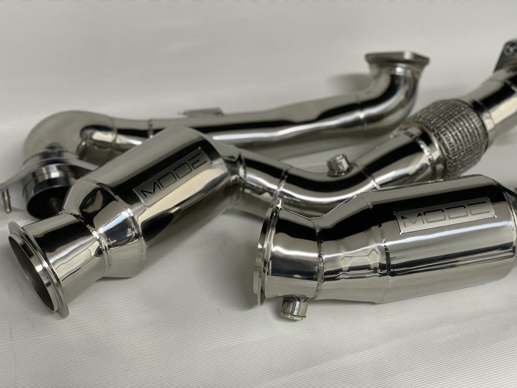 MODE Design 300cpsi Catted Downpipe S58 BMW M3 G80 M4 G82 (inc. OPF) - MODE Auto Concepts