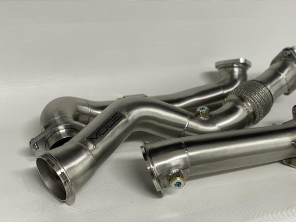 MODE Design Decatted Downpipe S58 BMW M3 G80 M4 G82 (inc. OPF) - MODE Auto Concepts