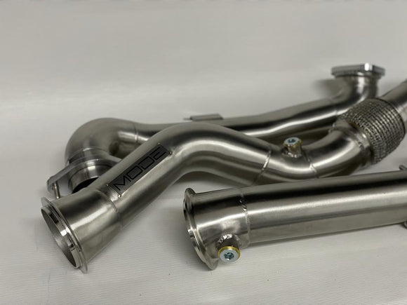 MODE Design Decatted Downpipe S58 BMW M3 G80 M4 G82 (inc. OPF) - MODE Auto Concepts