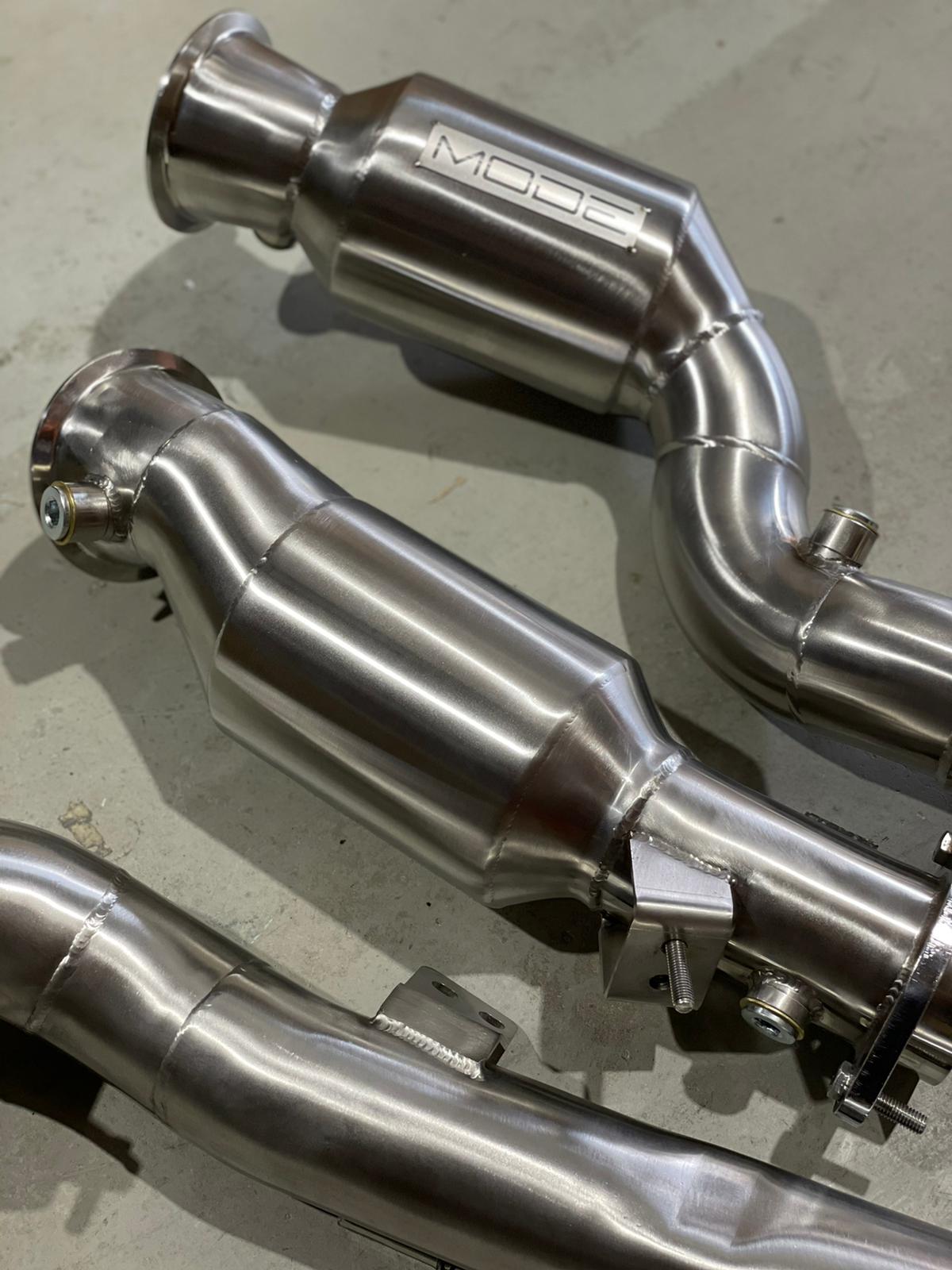 MODE Design 200cpsi Catted Downpipe S58 BMW M3 G80 M4 G82 (inc. OPF) - MODE Auto Concepts