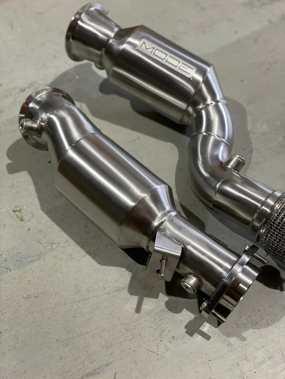 MODE Design 200cpsi Catted Downpipe S58 BMW M3 G80 M4 G82 (inc. OPF) - MODE Auto Concepts