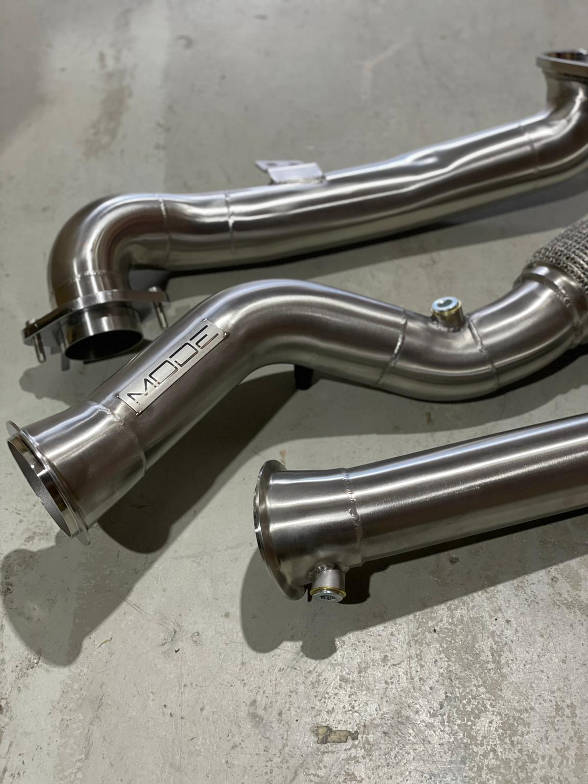 MODE Design Decatted Downpipe S58 BMW M3 G80 M4 G82 (inc. OPF) - MODE Auto Concepts