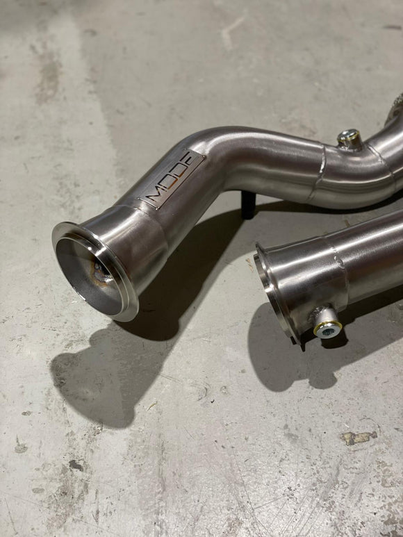 MODE Design Decatted Downpipe S58 BMW M3 G80 M4 G82 (inc. OPF) - MODE Auto Concepts
