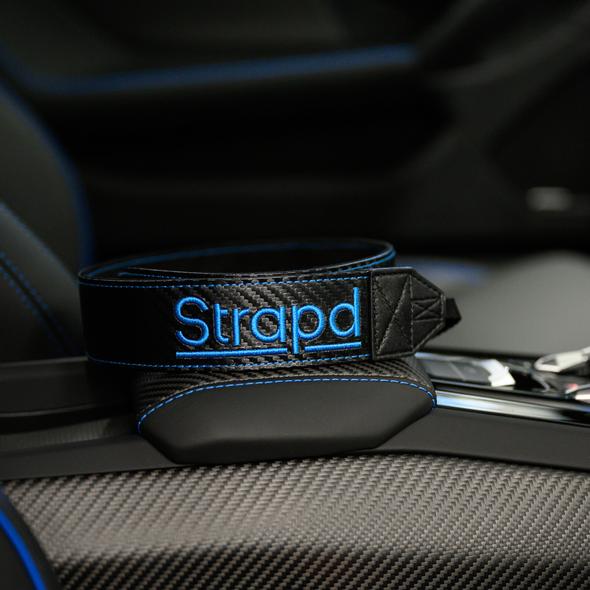 Strapd Au Carbon & Alcantara Camera Strap Azure Blue - MODE Auto Concepts