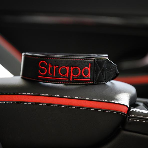 Strapd Au Leather & Alcantara Camera Strap Rosso Red - MODE Auto Concepts
