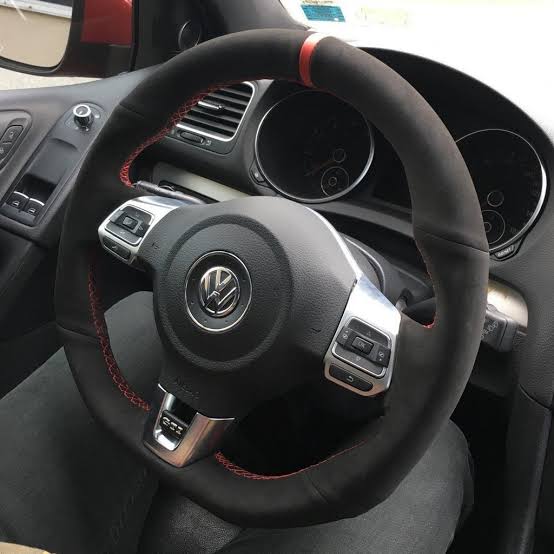 MODE DSG Paddles Custom Alcantara Steering Wheel Cover for VW Golf
