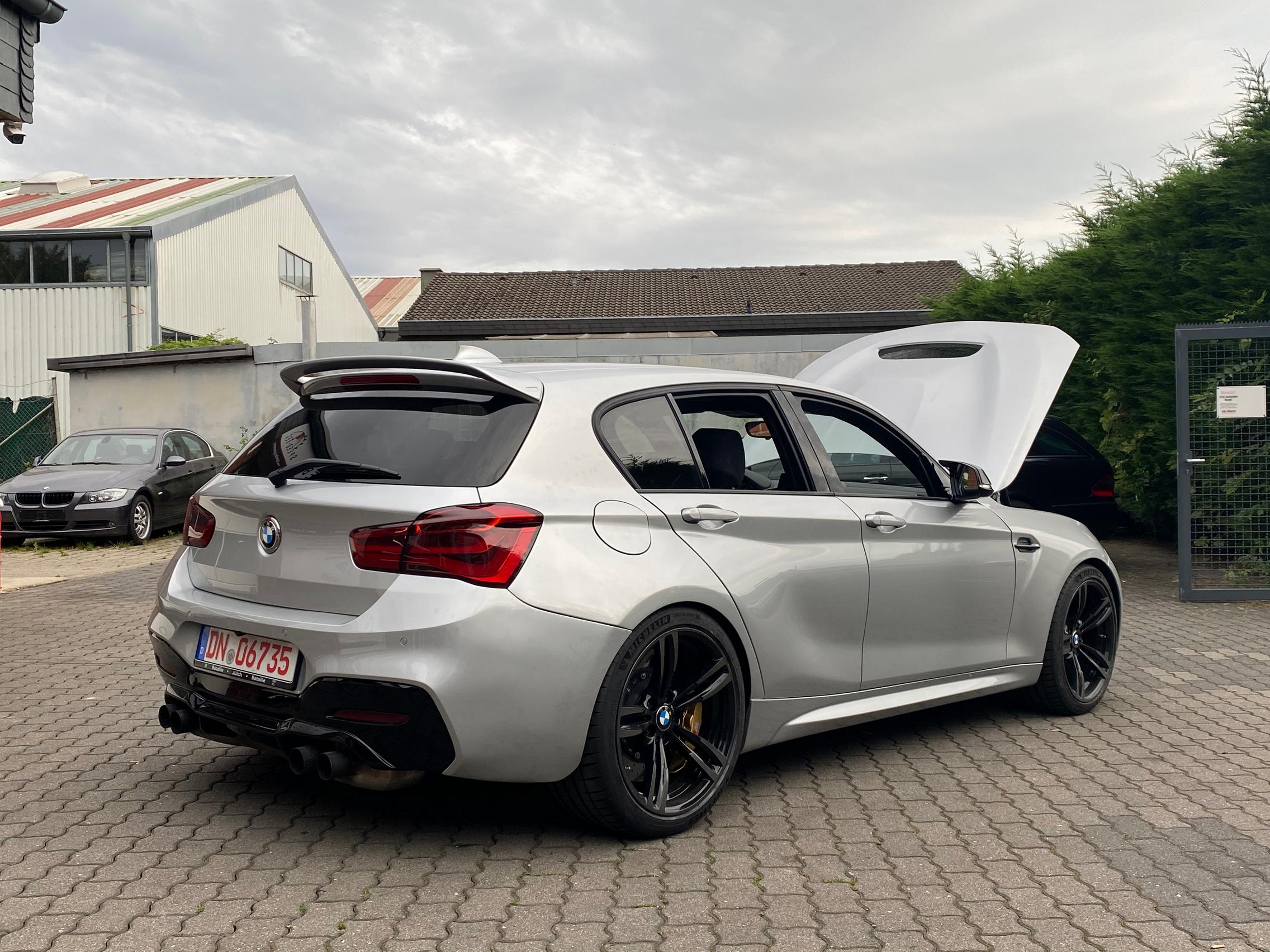 Exon Gloss Black M2 Competition Style Rear Diffuser w. Quad Outlet for BMW 1-Series M135i LCI & M140i F20 M-Sport - MODE Auto Concepts