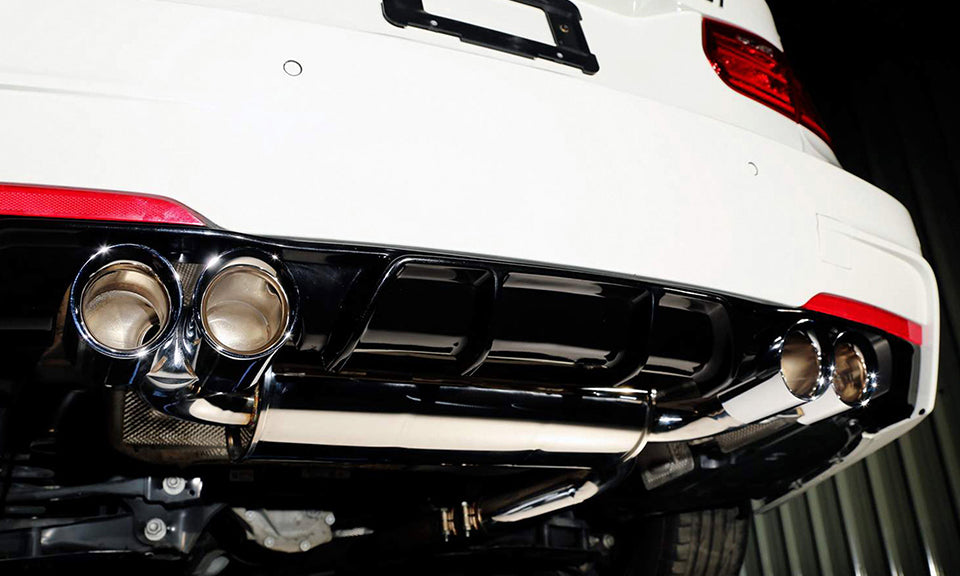 iPE - Valvetronic Exhaust System w/ Wired Remote & Dual Side Dual Black Chrome Tips suit BMW F30 335i (N55) (2011-2015) - MODE Auto Concepts