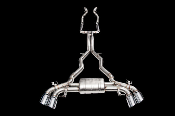 iPE - Valvetronic Exhaust System w/ Black Chrome Tips suit BMW M5 F90 (2018-Current) - MODE Auto Concepts