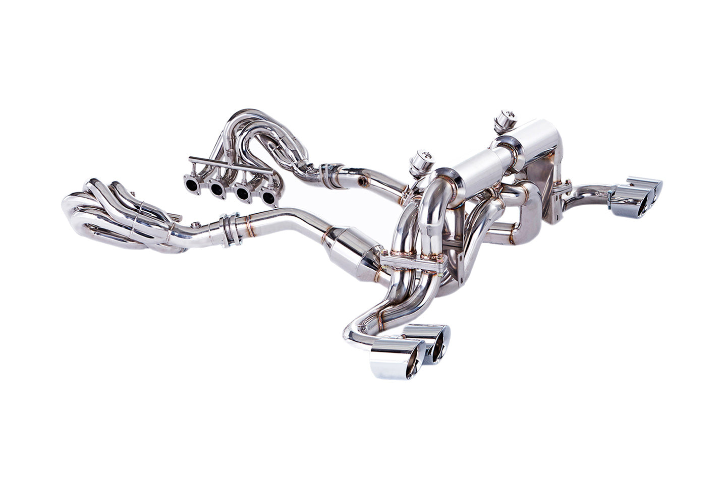 iPE - Valvetronic Exhaust System + Heat Protector w/ OBD Remote & Black Chrome Tips suit Ferrari 360 Modena (2000-2004) - MODE Auto Concepts