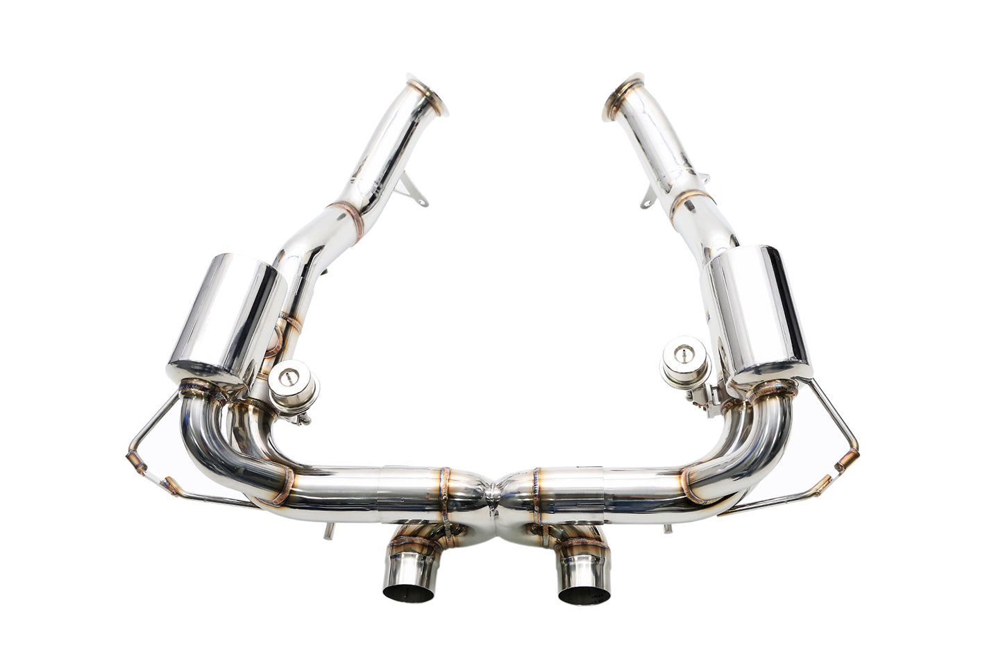 iPE - Valvetronic Muffler w/ OBD Remote & Triple Ti Blue Tips suit Ferrari 458 Italia (2013-2015) - MODE Auto Concepts