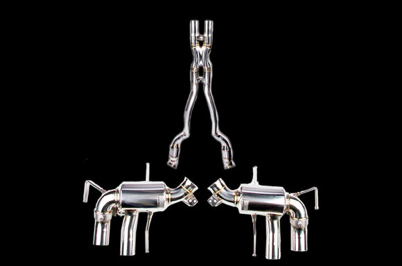 iPE - Cat Bypass Pipe + X-Pipe + Valvetronic Exhaust System w/ OBD Remote & Black Chrome Tips suit Ferrari 812 Superfast (2017-Current) - MODE Auto Concepts