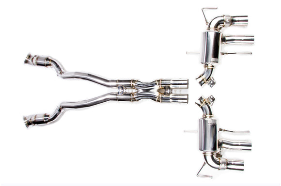 iPE - Valvetronic Exhaust System w/ Black Chrome Tips suit Ferrari F12 Berlinetta (2012-2017) - MODE Auto Concepts