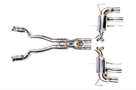 iPE - Cat Bypass Pipe + X-Pipe + Valvetronic Exhaust System w/ OBD Remote & Black Chrome Tips suit Ferrari F12 Berlinetta (2012-2017) - MODE Auto Concepts