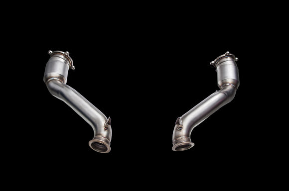 iPE - Decatted Downpipe Cat Bypass Pipe + Heat Protector suit McLaren 720S (2017-Current) - MODE Auto Concepts