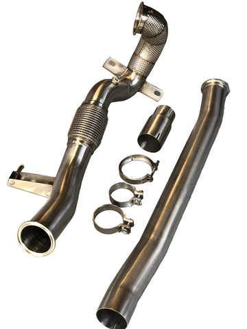 MODE Design Performance Catted 3.5 " Downpipe V2.0 w/ 200cpsi Sport Cat suits VW Golf MK7 / MK7.5 R & Audi S3 (8V) - MODE Auto Concepts