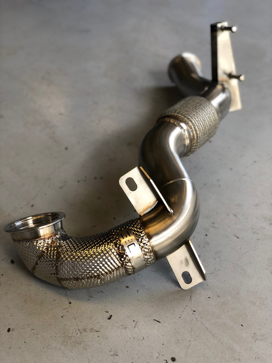 MODE Design Performance Decatted/Catless 3.5 " Downpipe V2.0 suits VW Golf MK7 / MK7.5 R & Audi S3 (8V) - MODE Auto Concepts